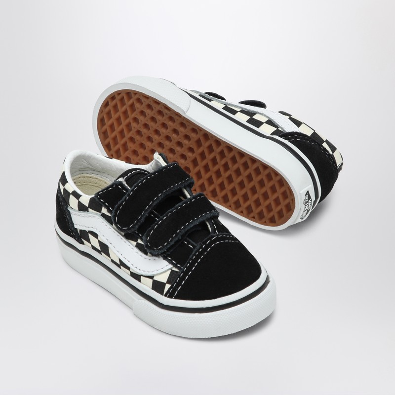 Vans Old Skool Sneakers White/black With Check Pattern In Multicolor