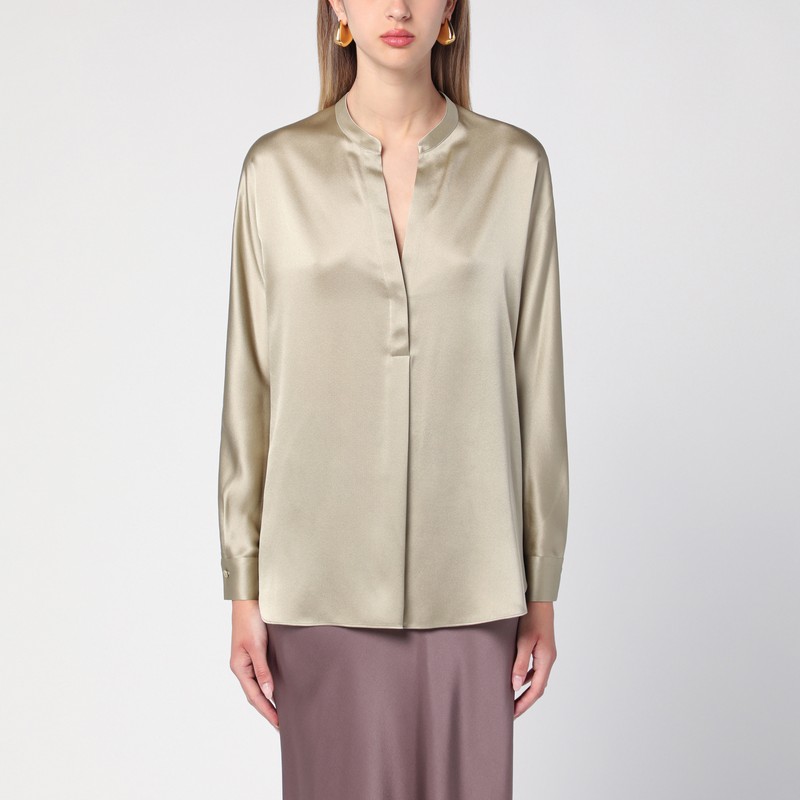 Beige silk blouse