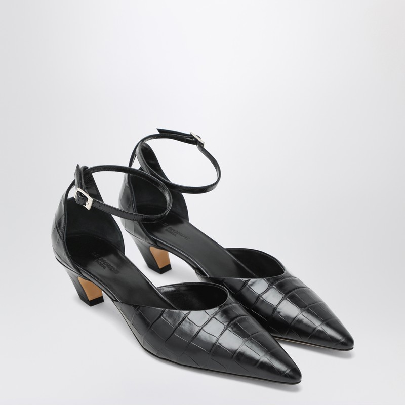 Le Monde Beryl 45mm Crocodile-effect Pumps In Black