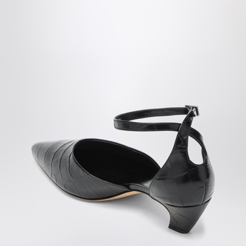 Le Monde Beryl 45mm Crocodile-effect Pumps In Black