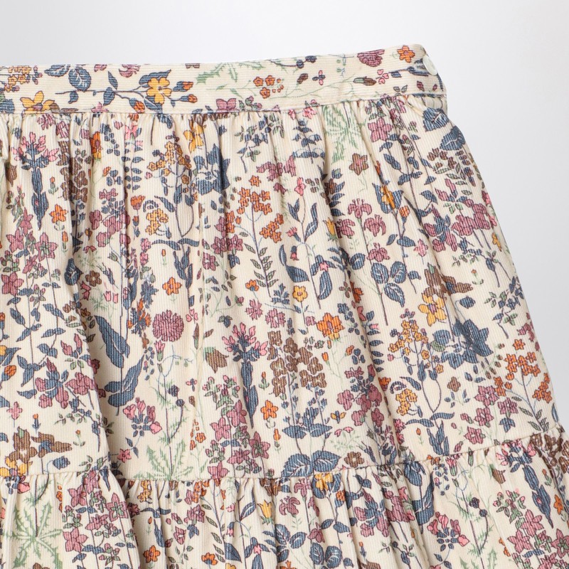 Bonpoint Multicoloured Lise Skirt In Corduroy In Multicolor