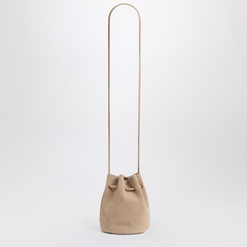 Bonpoint Jessika Drawstring Pom-pom Bucket Bag In Nude