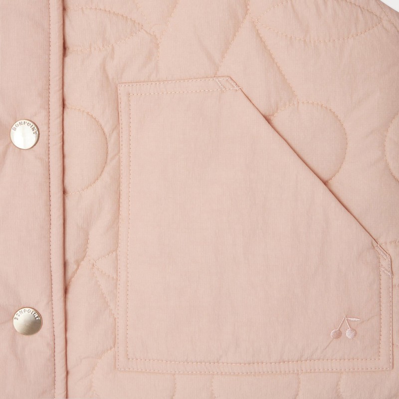 Bonpoint Jilian Quilted Vest In Pink In Pink
