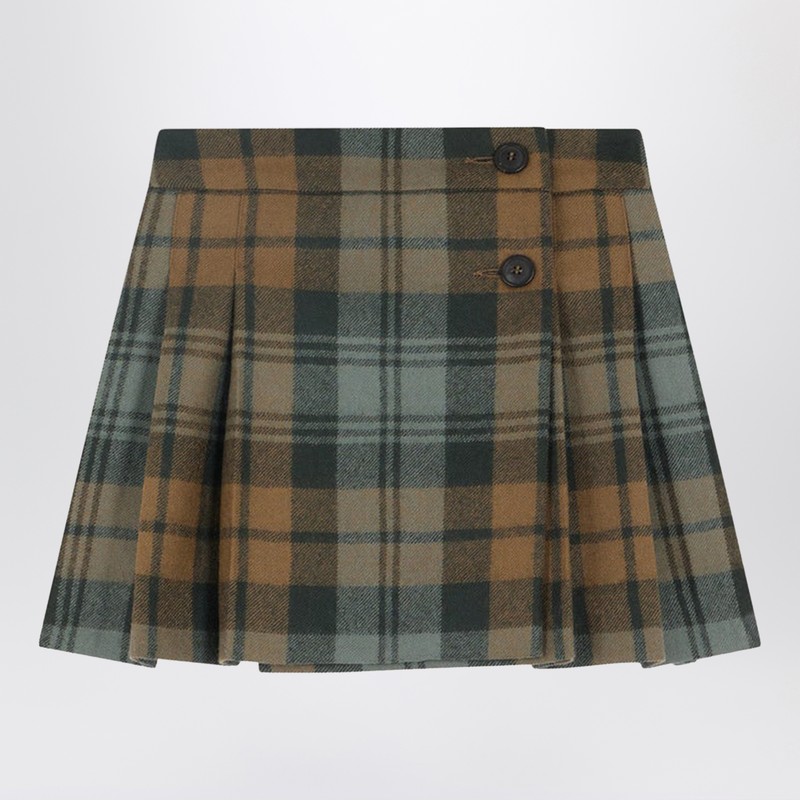Talissa kilt skirt in wool with check pattern