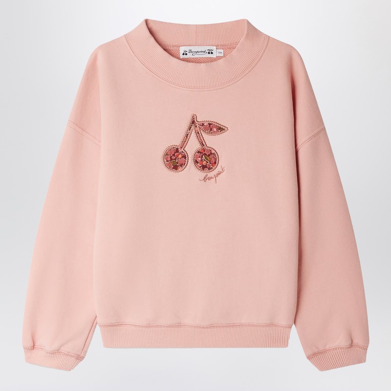 Bart pink sweatshirt with cherry Liberty fabric