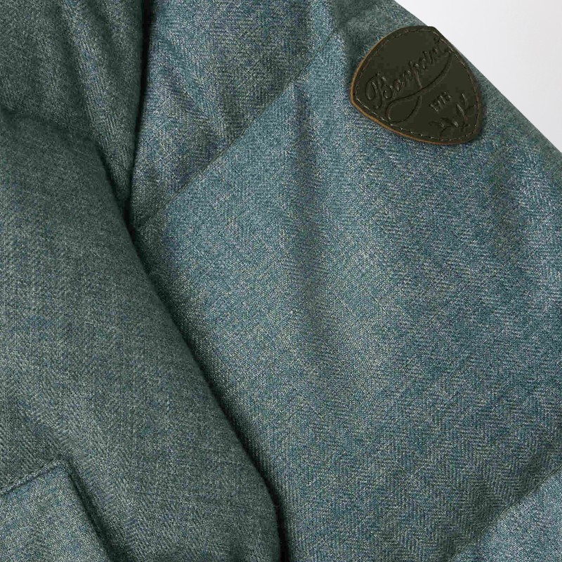 Bonpoint Bozen Teal Zip-up Down Jacket In Green