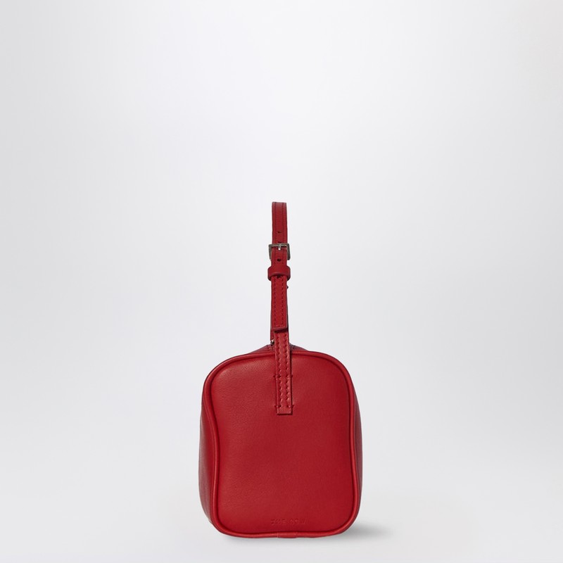The Row 90s Top-handle Bag In Silk Leather In Red