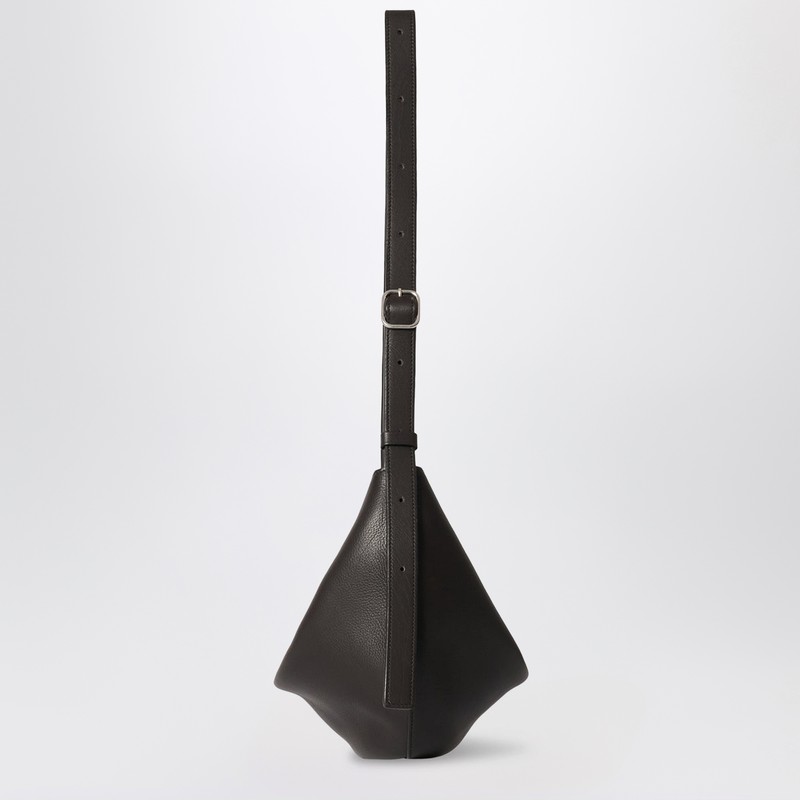 The Row Brown Leather Jouvette Bag In Black