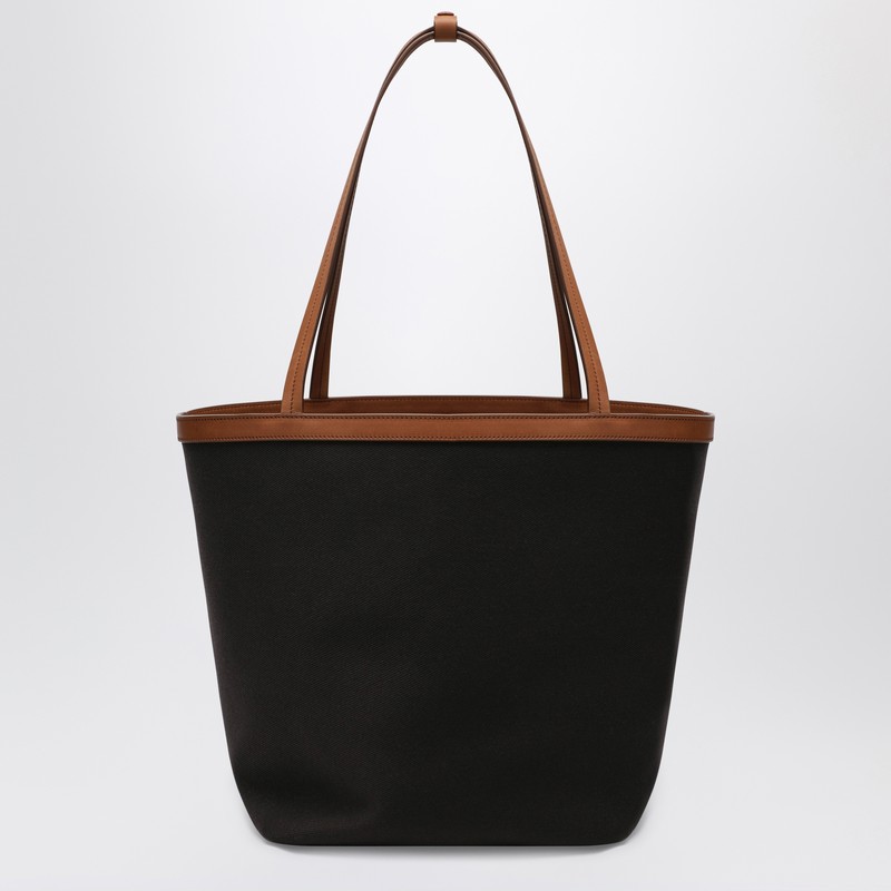 The Row Park Three Stitch Canvas Bag In Brown