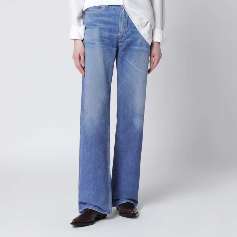 Wata Cut jeans with Aurora Blue digital print