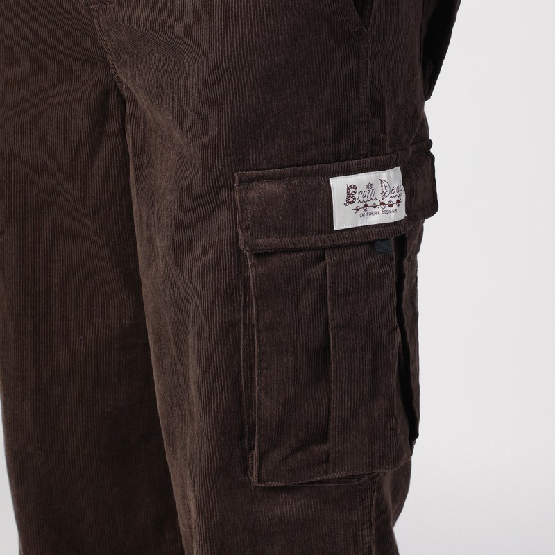 Brain Dead Brown Corduroy Cargo Trousers In Brown