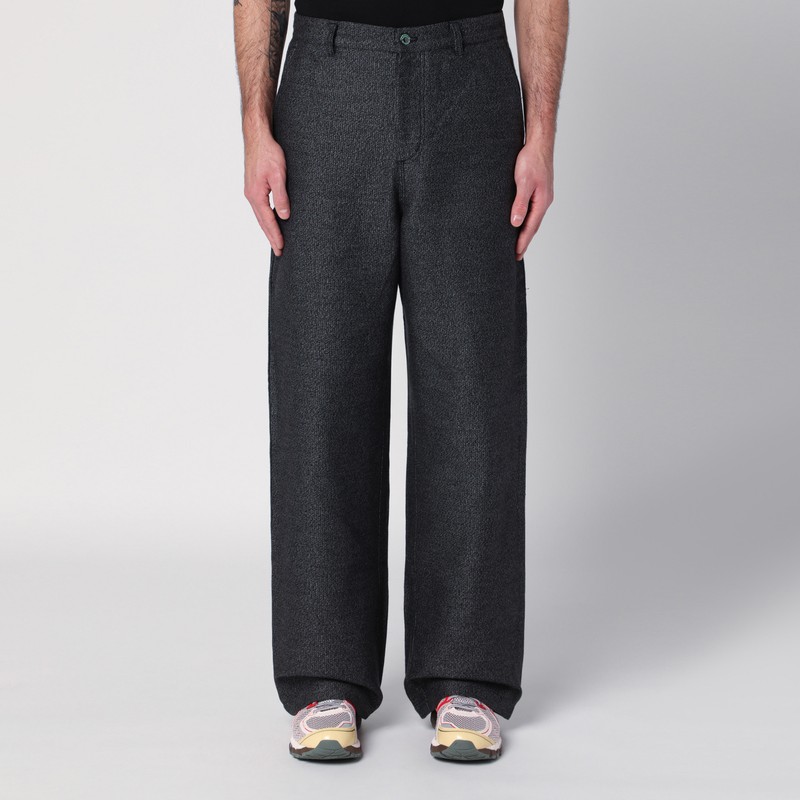 Brain Dead Salt And Pepper Straight-leg Pants In Black