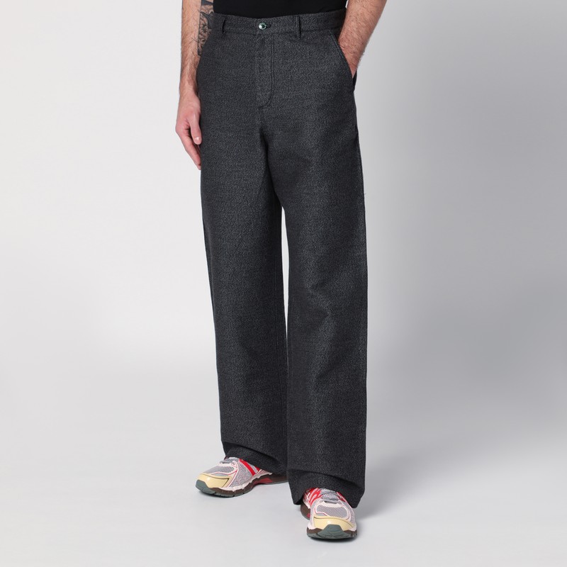 Brain Dead Salt And Pepper Straight-leg Pants In Black