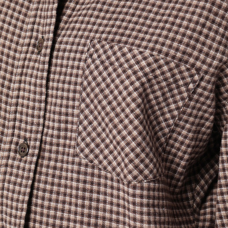Our Legacy Brown Checked Flannel Shirt In Brown
