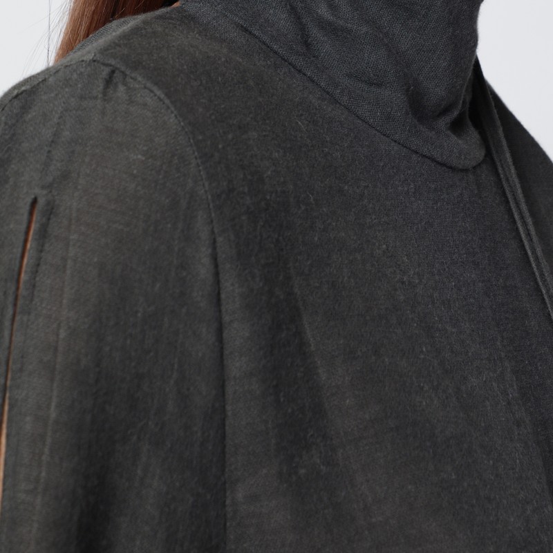 Our Legacy Dark Grey Cotton And Wool Blouse In Gray