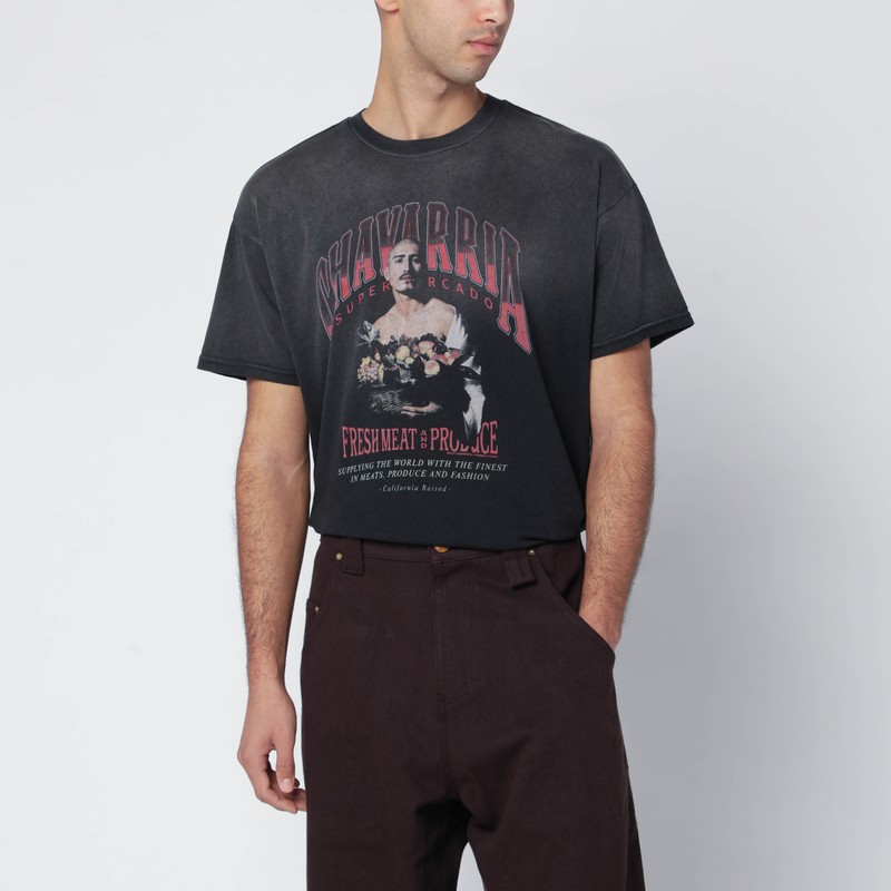 Washed black San Chachi Produce Easy T-shirt