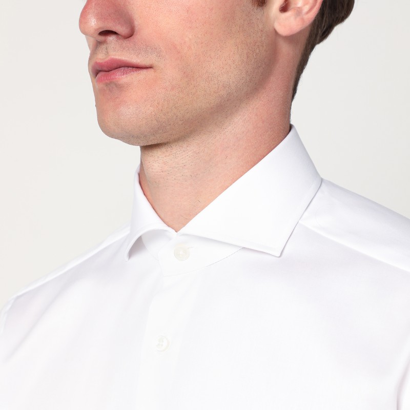 Xacus White Cotton Clothing Shirts In White