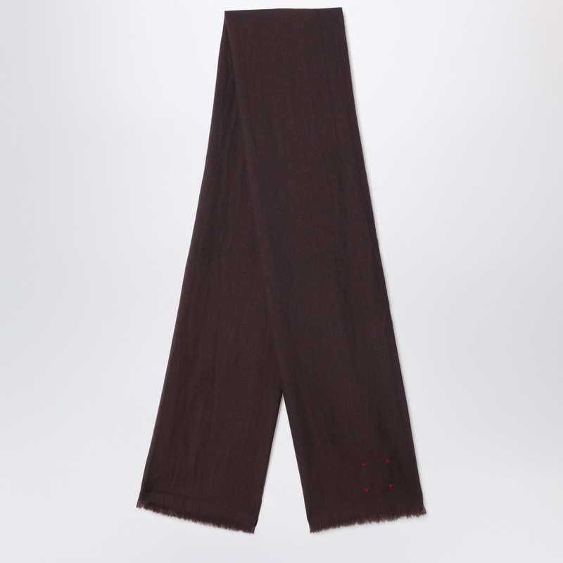 Destin Wool Rectangular Scarf In Brown