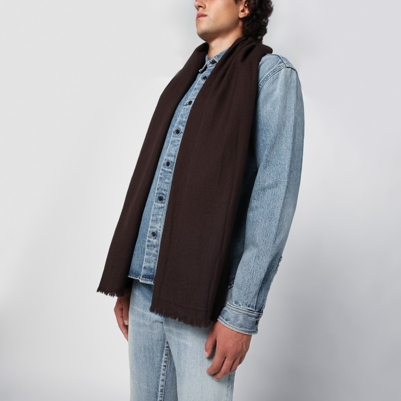 Destin Wool Rectangular Scarf In Brown