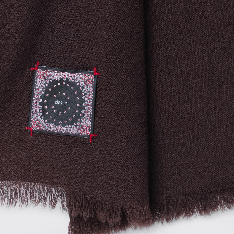 Destin Wool Rectangular Scarf In Brown