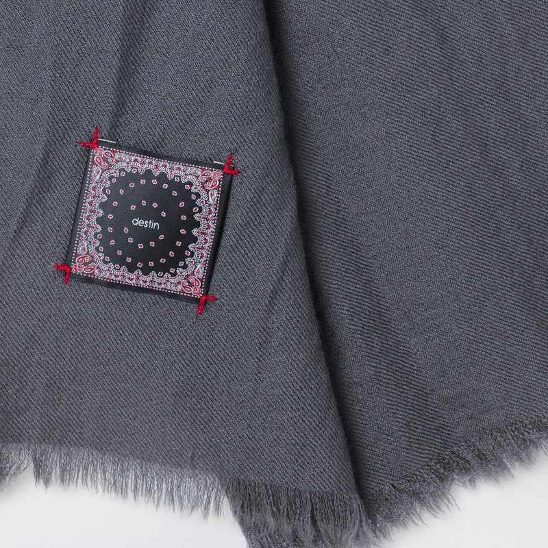 Destin Grey Wool Scarf In Grey