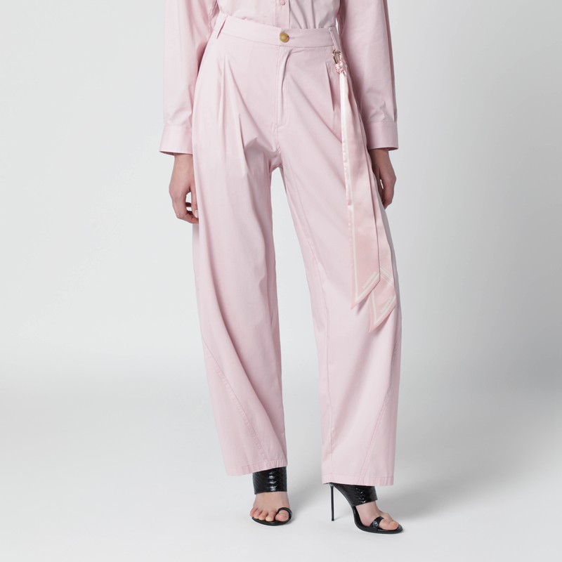 Pink cotton trousers