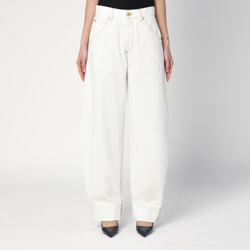 Khris white balloon jeans