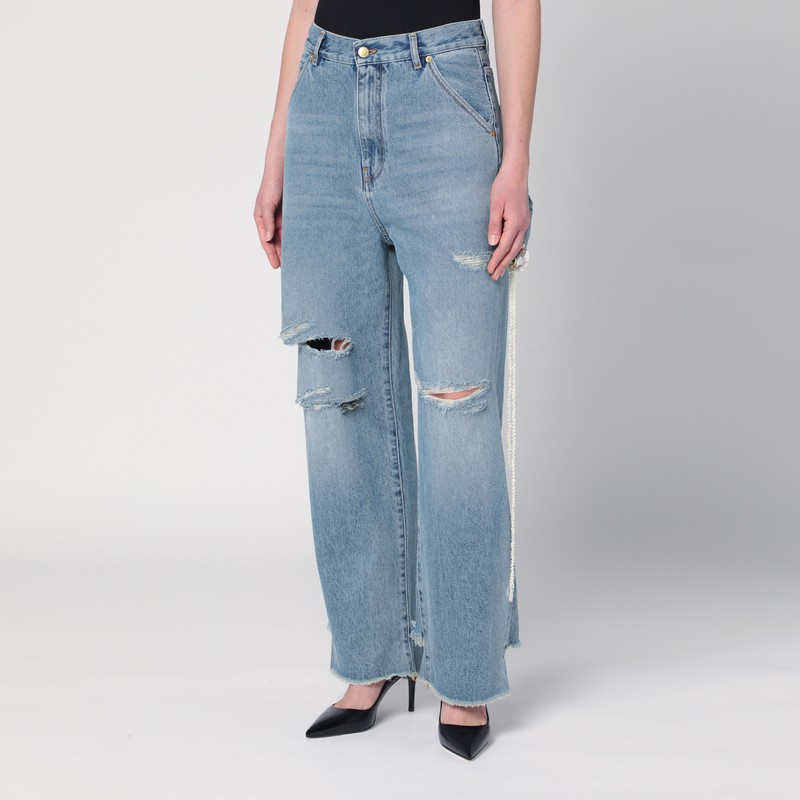 Darkpark 'lisa' Loose Fit Carpenter Jeans In Light Blue