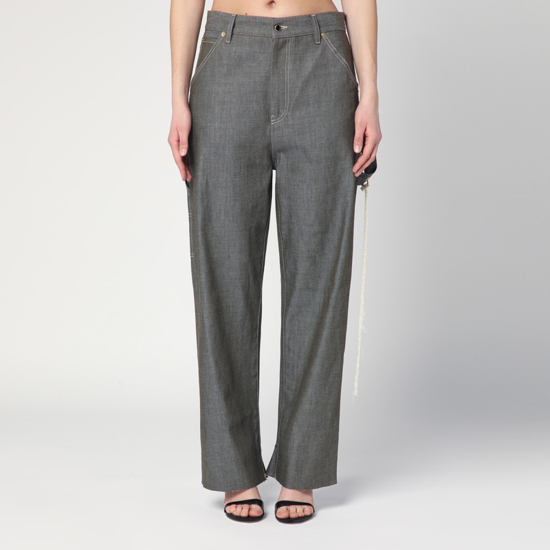 Grey cotton Lisa trousers