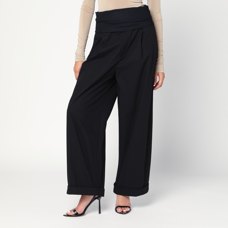 Wendy black trousers with elastic waist