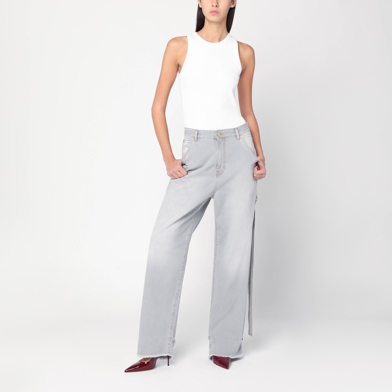 Darkpark Wide Washed Grey Lisa Jeans In Gray