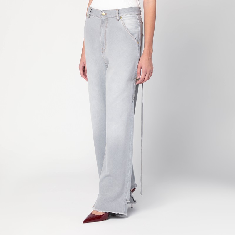 Darkpark Wide Washed Grey Lisa Jeans In Gray