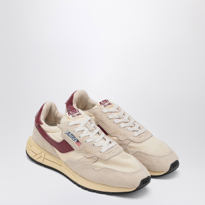 Autry Reelwind Beige Low Top Sneakers With Logo Patch Ontongue And Side In Suede Man In Neutral