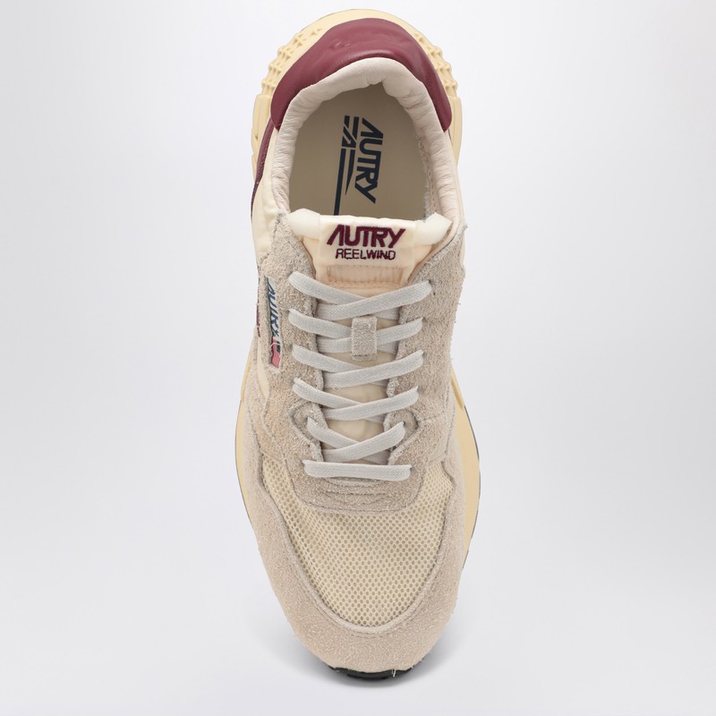 Autry Reelwind Beige Low Top Sneakers With Logo Patch Ontongue And Side In Suede Man In Neutral
