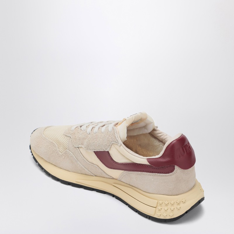 Autry Reelwind Beige Low Top Sneakers With Logo Patch Ontongue And Side In Suede Man In Neutral