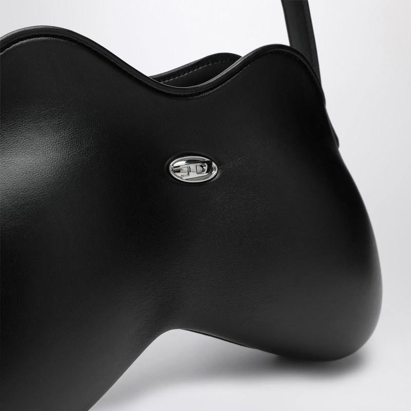 Diesel Double-d Shoulder Bag In Black