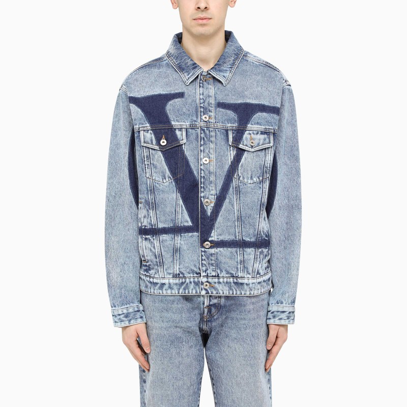 Click to view more detailed imagery on our partner's website Valentino Vlogo Signature Denim Jacket In Blue