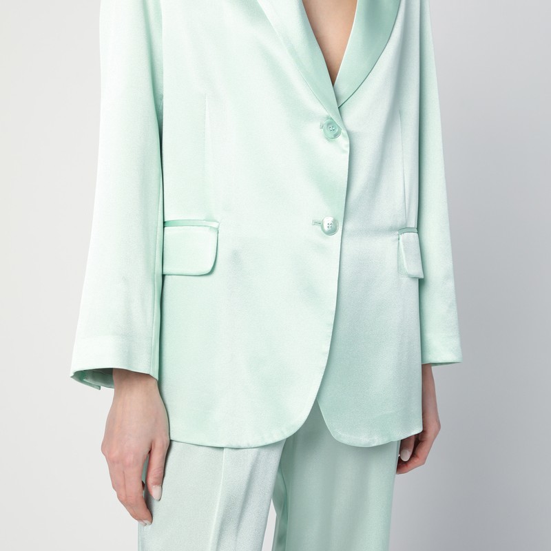 SEMICOUTURE SEMICOUTURE CHRISTIANA JACKET IN AQUA GREEN