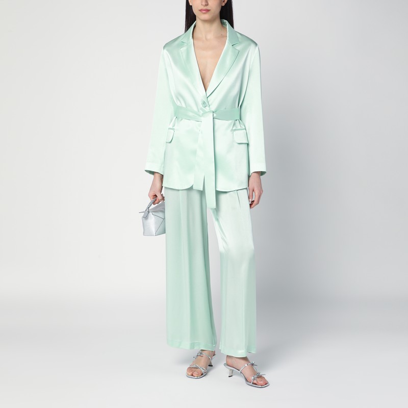 SEMICOUTURE SEMICOUTURE JOHNNY TROUSERS IN AQUA GREEN