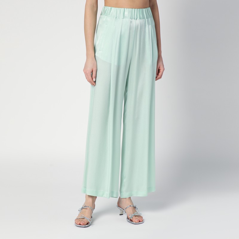 SEMICOUTURE SEMICOUTURE JOHNNY TROUSERS IN AQUA GREEN
