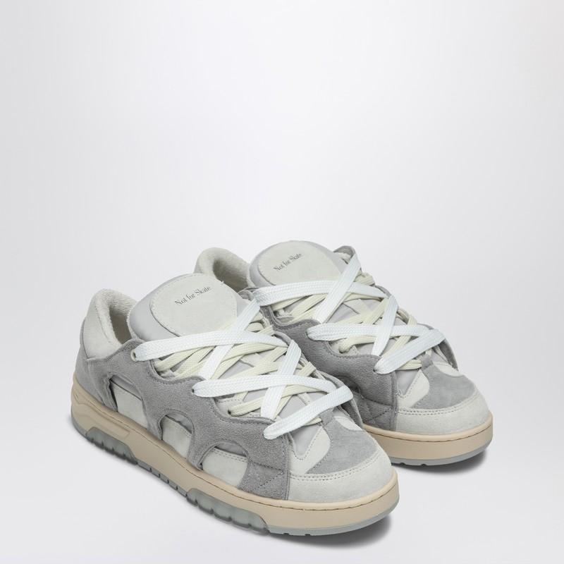 Santha Model 1 Grey/white Mesh And Suede Sneaker In Grey
