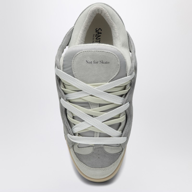Santha Model 1 Grey/white Mesh And Suede Sneaker In Grey
