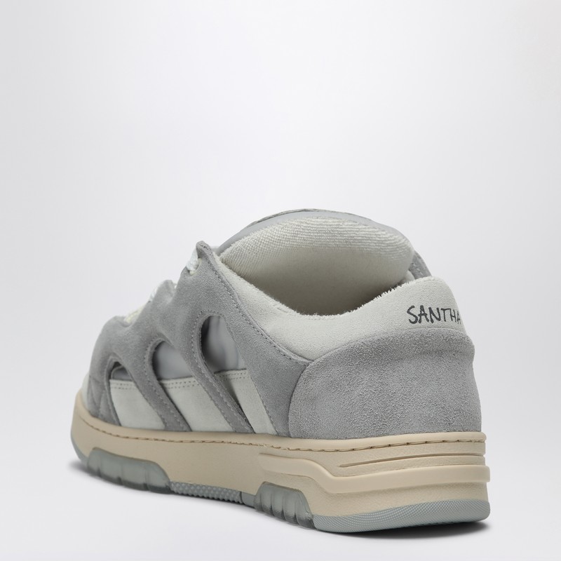 Santha Model 1 Grey/white Mesh And Suede Sneaker In Grey