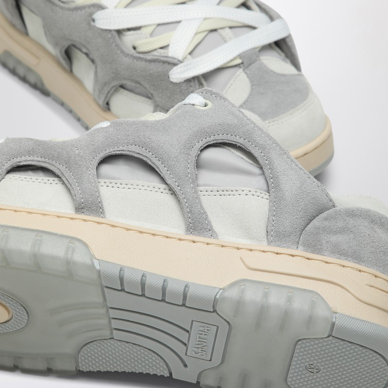Santha Model 1 Grey/white Mesh And Suede Sneaker In Grey