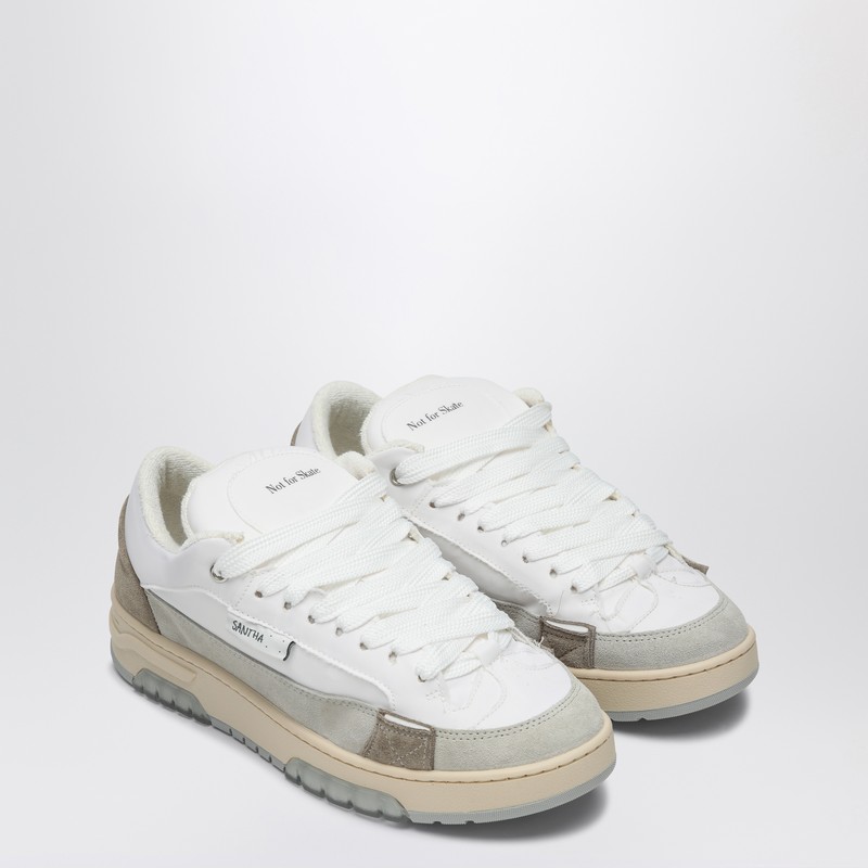 Santha White/grey Colour-block Sneaker In White