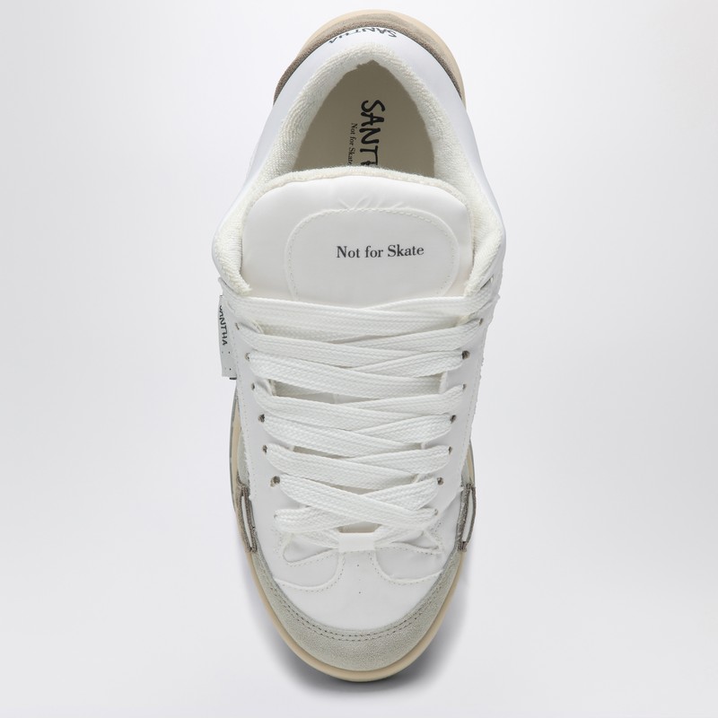 Santha White/grey Colour-block Sneaker In White