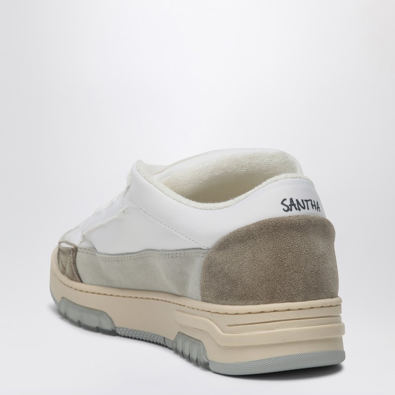 Santha White/grey Colour-block Sneaker In White