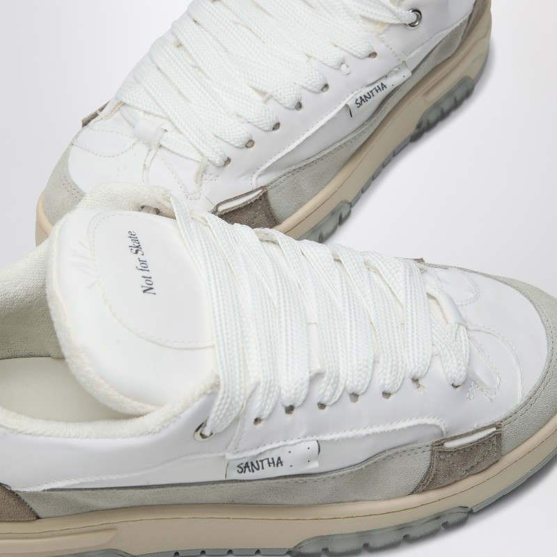 Santha White/grey Colour-block Sneaker In White