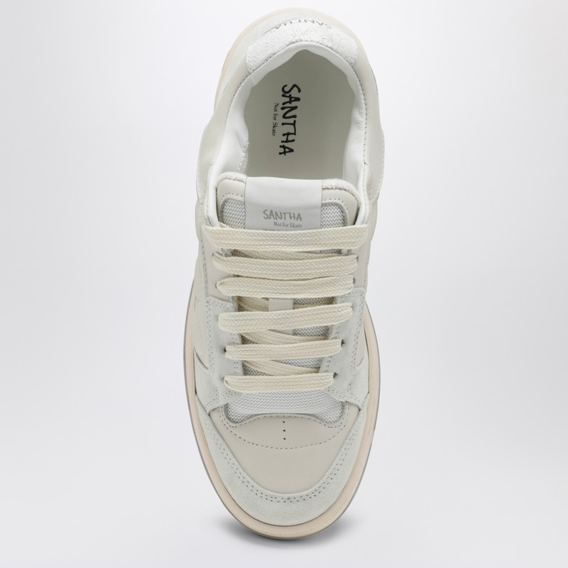 Santha White Leather Model 2 Sneakers In White