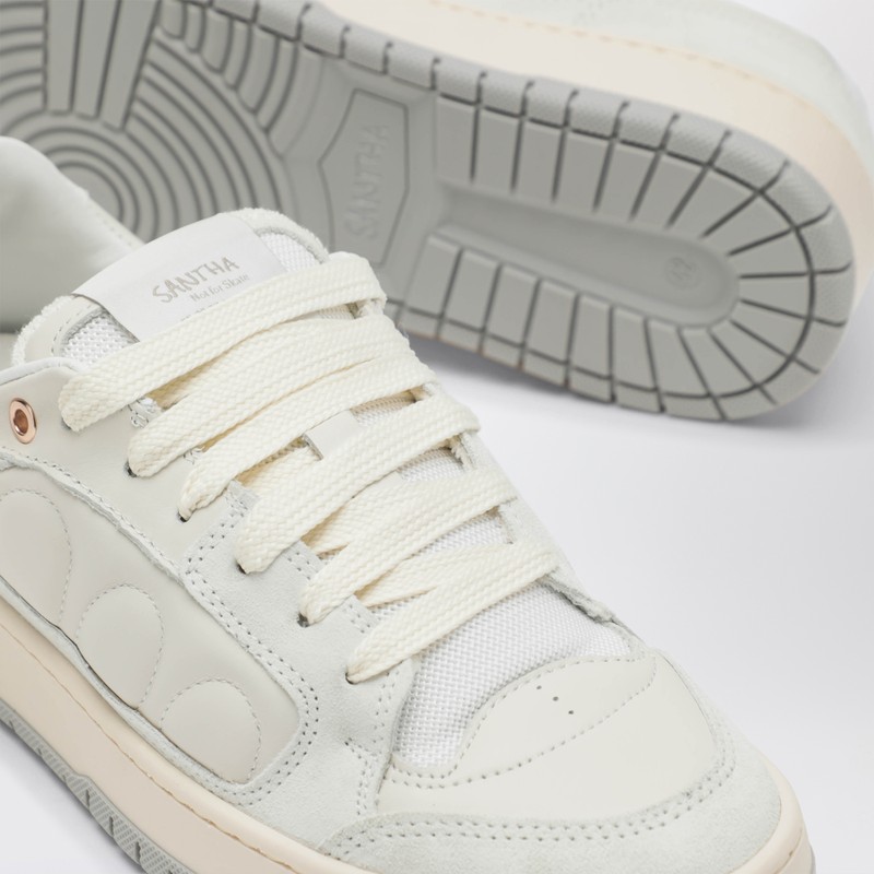 Santha White Leather Model 2 Sneakers In White